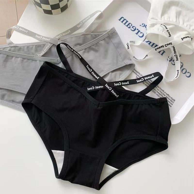Sports style black seamless panties female cotton antibacterial students breathable anti-bacterial shorts sexy white triangle pants