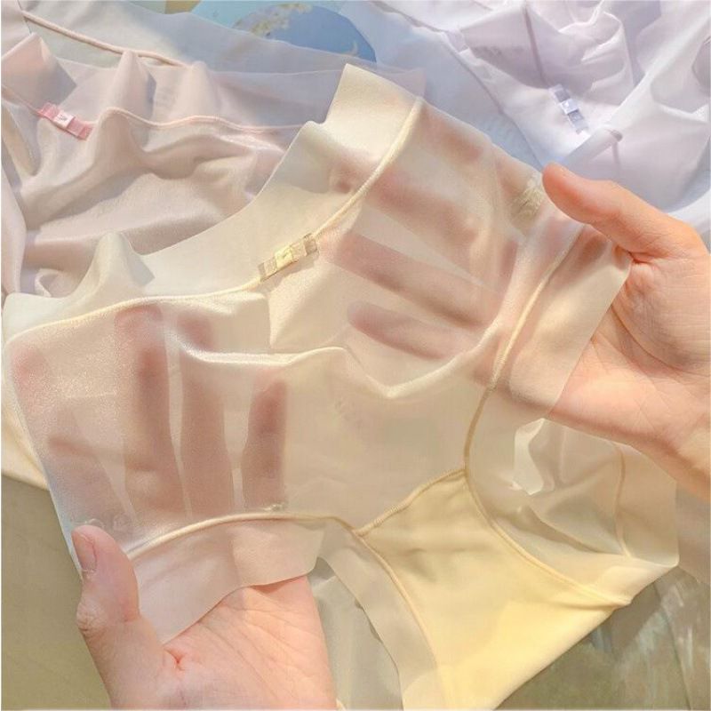 Japanese pure desire cool sense of comfort breathable scarless mask pants skin-friendly girls ice silk new girls triangle panties
