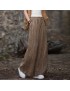 24 spring and summer cotton and linen women's literary retro tie-dye sandwashed casual large leg mouth pants female versatile wide-legged pants
