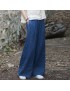 24 spring and summer cotton and linen women's literary retro sand-washed casual large foot mouth pants female linen hundred wide-legged pants