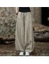 Tie-dye do old pants spring cotton and linen women's new literary versatile casual pants personalized travel lantern pants